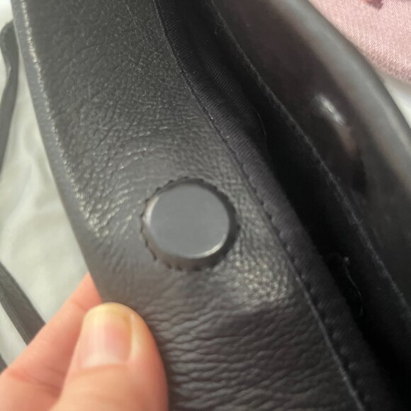 Latico Vintage Navy Blue Leather Braided Detail Crossbody Purse - Picture 10 of 11